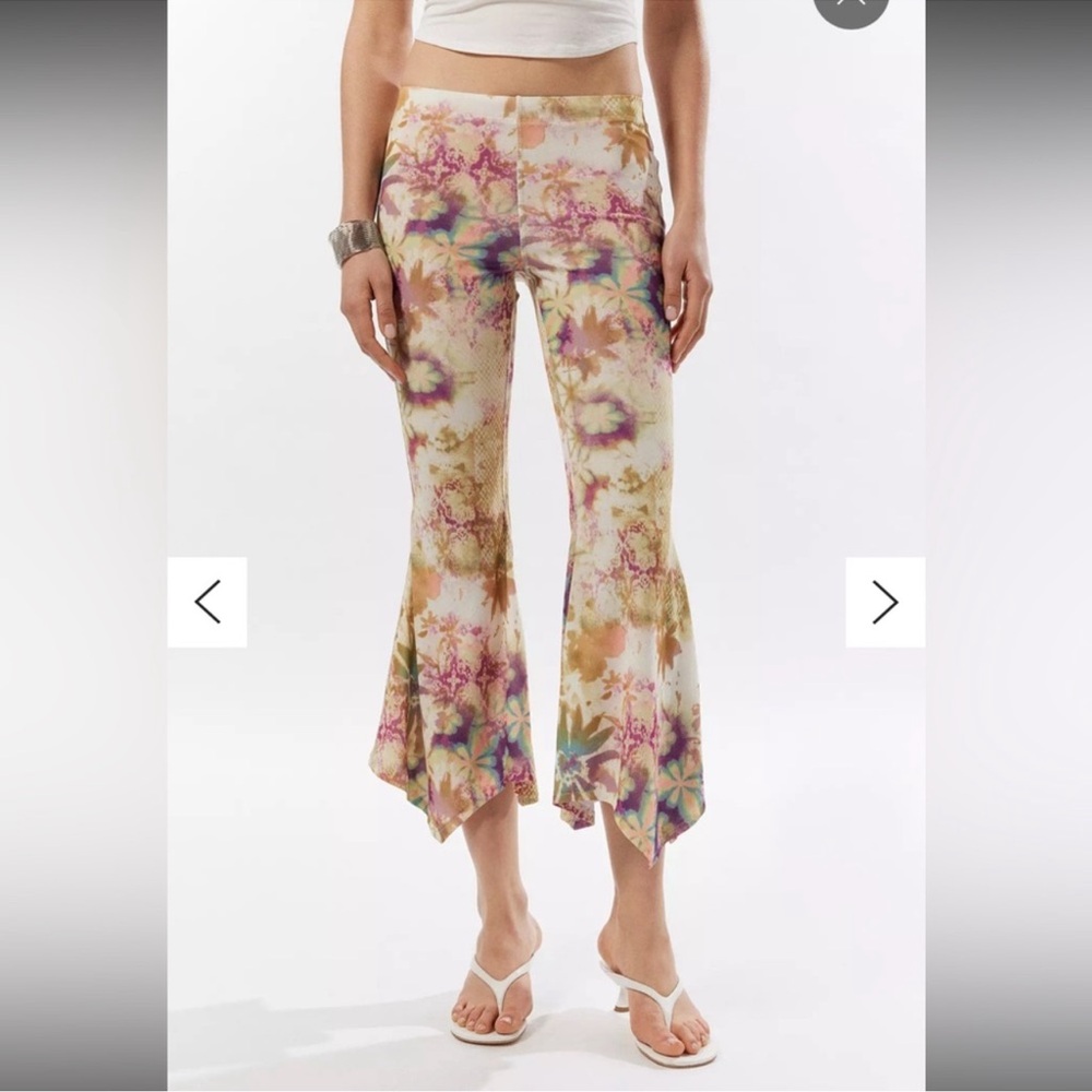 SILENCE + NOISE TINA CROPPED FLARE PANTS SIZE XS NWOT